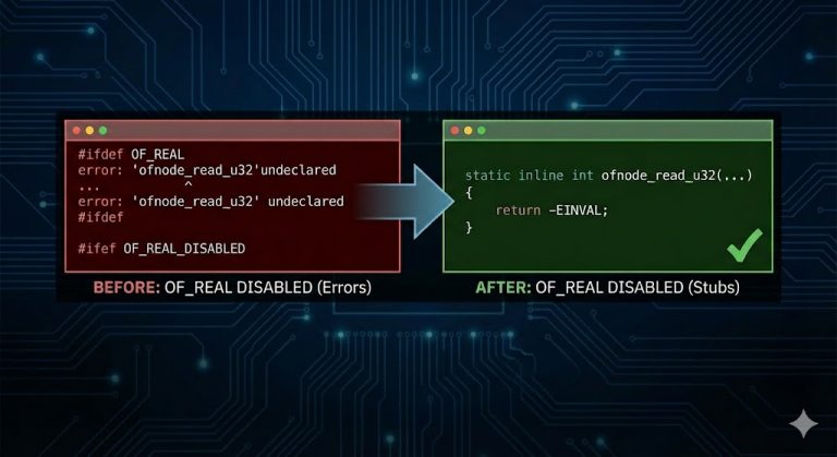 Cleaning up the Nulls: Introducing ofnode Stubs for Non-DT Builds